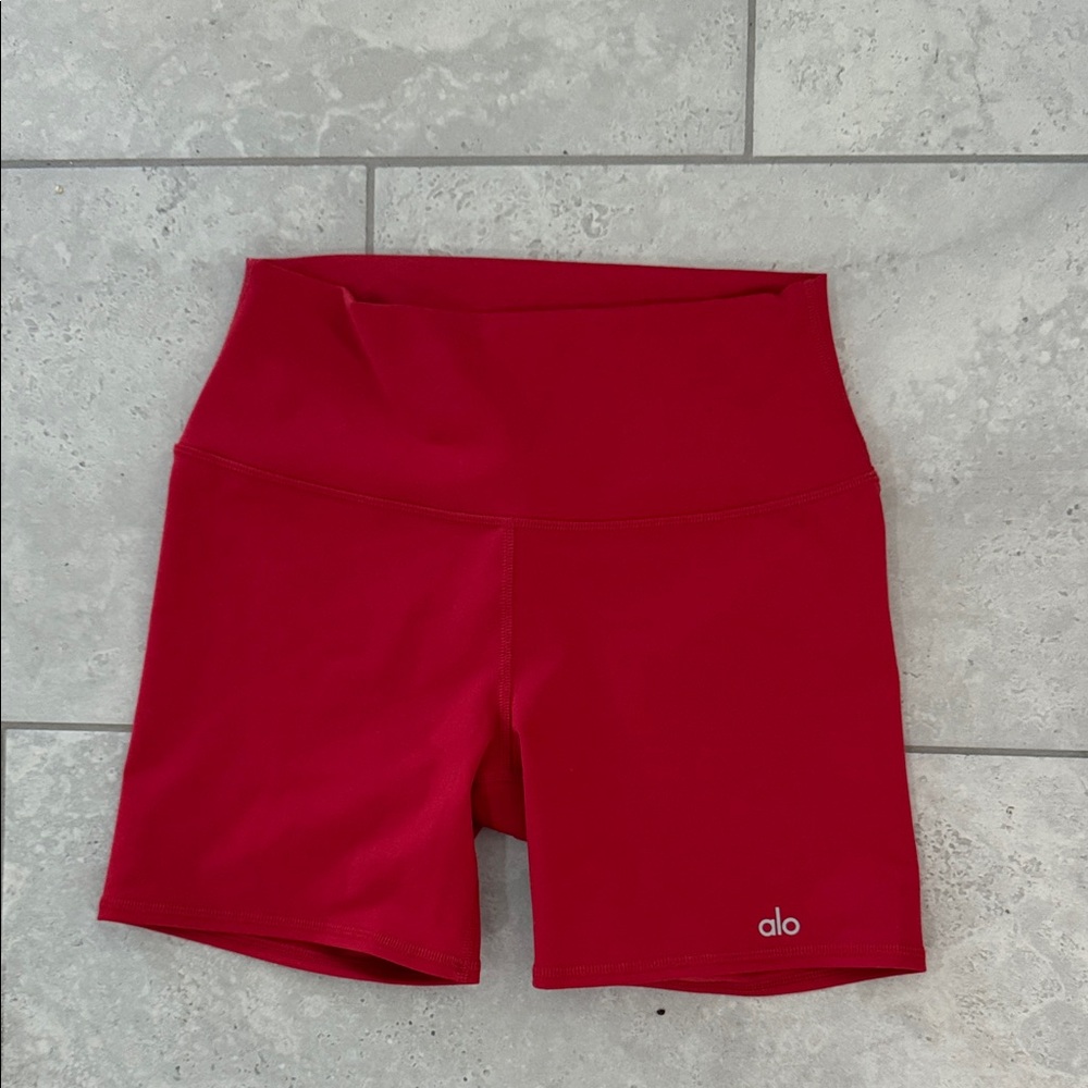 ALO Yoga Women's Bright Red Bike Shorts